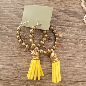 Starburst Beaded Hoop Earrings